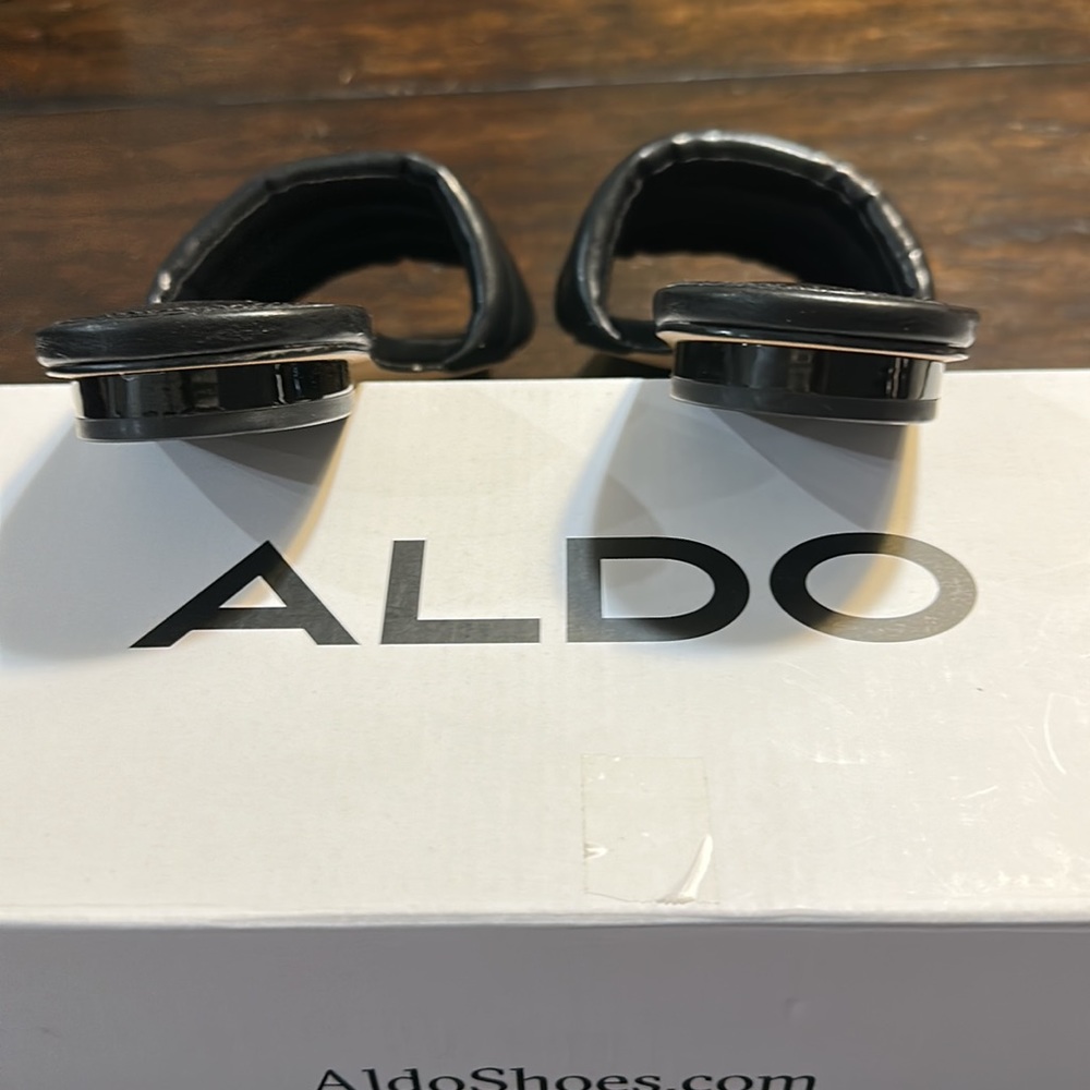 New in box!  ALDO Black Sandals - Size 8-1/2. - Picture 10 of 10